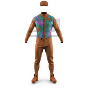 Uniforme de baseball personnalisé imprimé sur mesure, respirant, antibactérien, maillot de sublimation, pantalon assorti, adultes - Product Image 4