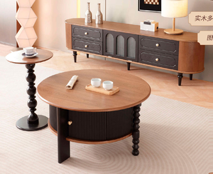Mesa de centro de madera de lujo popular, diseño contemporáneo para sala de estar - Product Image 2