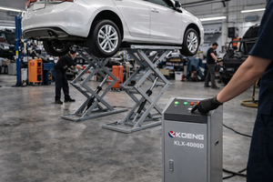 Lève-voiture électrique à double ciseaux KOENG KLX-4000D, 4 tonnes, hauteur de levage maximale de 2050 cm, garantie 1 an, pour atelier de réparation automobile - Product Image 3