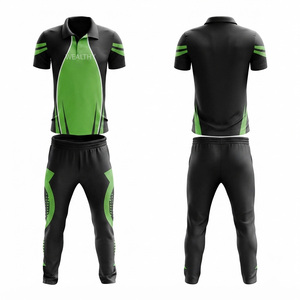 Gant de cricket personnalisé 100% polyester, polo à manches courtes grande taille, pantalon de jogging, ensemble d'équipe, vêtements de sport - Product Image 1