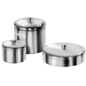 Bandeja universal redonda para cuenco Instrumentos Almacenamiento de cubiertos quirúrgicos Tarro de acero para aderezo - Product Image 3