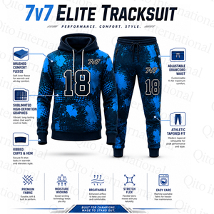 Uniforme de Fútbol Americano de Marca Privada, Uniforme de Club de Fútbol 7v7 de Alta Calidad, Conjunto de Sudadera con Capucha de Fútbol Americano con Sublimación Personalizada - Product Image 3