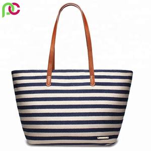 Vente en gros de sac fourre-tout en toile de coton écologique avec fermeture à glissière logo personnalisé imprimé pour l'épicerie de plage shopping des femmes - Product Image 6
