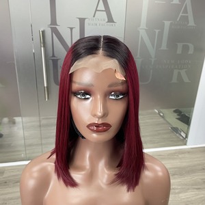 Precio al por mayor 100% Virgen cruda vietnamita Trama humana encaje peluca hueso recto Ombre Color Rosa Super doble extensiones de cabello dibujado - Product Image 4