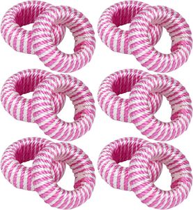 Ensemble d'anneaux de serviette - 12 pièces, élégants porte-serviettes ronds en plastique et rayonne pour la décoration de table, pour mariage, fête, vacances - Product Image 1