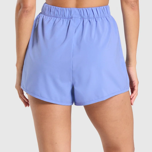 Shorts décontractés d'été pour femmes, couleur unie, logo personnalisé, séchage rapide, coupe ample, vente en gros - Product Image 2