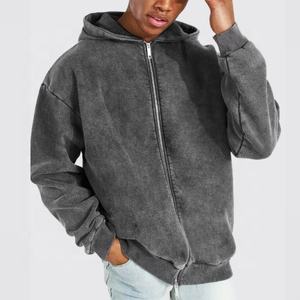 NOUVEAU Pull Homme Personnalisé Imprimé Automne Oversize Sans Poches Épaules Tombantes Mélange Polyester/Coton Écologique Gris Acide - Product Image 2