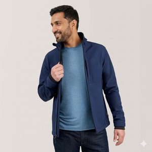 Veste Softshell Hiver 2025 pour Homme avec Logo Personnalisé, Col Montant, Tissu Toile, Poches Avant – Meilleur Prix pour Taille Standard - Product Image 2