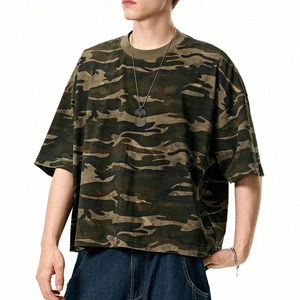 เสื้อยืดโอเวอร์ไซส์ผู้ชาย ผ้าฝ้าย ระบายอากาศดี สไตล์ลำลอง สตรีทแวร์ แฟชั่น รับผลิตเสื้อผ้า OEM - Product Image 1