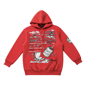 High Quality 100% Cotton Men's Pullover Sweatshirts Oversized Hooded <b>Tracksuits</b> Fashion Streetwear - Product Image 4