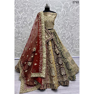 Nupcial Indio Desgaste Terciopelo Colecciones Para Novia Con Zarkhan Trabajo Por Fabzone - Product Image 6