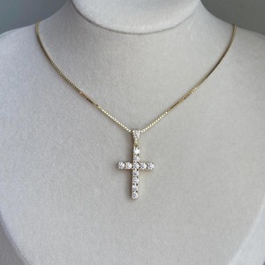 Colgante de Cruz de Oro Blanco de Alta Calidad con Moissanita, Joyería Hip Hop Iced Out, Venta al por Mayor a Granel de la India para Mujer - Product Image 4
