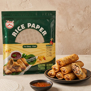 Papel de Arroz Blanco para Rollitos Primavera Fritos, Envoltorios Vietnamitas Regulares con Suministro Directo de Fábrica para Proveedores de Servicios de Alimentos - Product Image 1