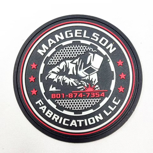 Embossed Label <b>Patches</b> Custom Logo Durable 3D Raised Badge Apparel OEM Supplier - Product Image 4