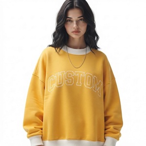 Sweat-shirt à col montant de style moderne, logo personnalisé sur le devant, manches longues, facile à porter, pour femmes, pull décontracté à col montant - Product Image 1