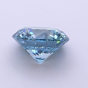 Diamant CVD de laboratoire taille ronde, 1,2 carat, couleur bleu vif fantaisie, clarté SI2, polissage excellent, pierre brute de qualité supérieure pour bague - Product Image 2