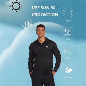เสื้อโปโลแขนยาวผ้าโพลีเอสเตอร์ใส่สบายสำหรับผู้ชายไซส์ใหญ่ - Product Image 2