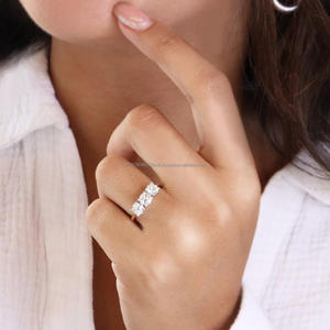 IGI/GIA Lab Grown Cut Diamond Vintage 14K amarillo boda/compromiso Unisex anillo fino oro blanco aniversario fiesta-digno - Product Image 1