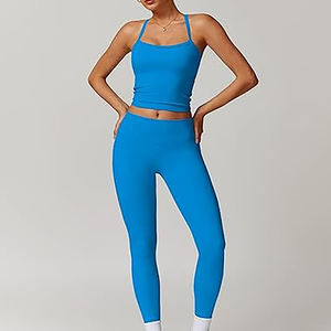 Conjunto de ropa de yoga con spandex flexible para mujer - Product Image 5