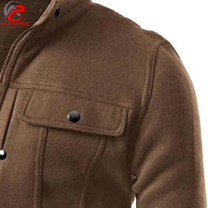 Nouvelle Veste Décontractée Homme Tendance à Col Montant Uni avec Fermeture Éclair et Boutons – Blouson Doux et Abordable - Product Image 4