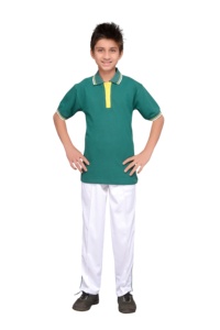 Wholesale Good Quality Customized Logo Polyester/Cotton Sports Uniform for Boys School Use <b>T</b> Shirt with <b>Track</b> Pant Set - Product Image 5