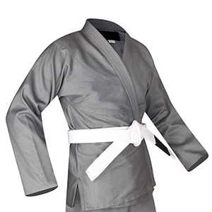 ชุดยูโด BJJ สีเทา ผ้าฝ้าย 100% ทนทาน สำหรับผู้ใหญ่ ใส่ได้ทั้งชายและหญิง ชุดศิลปะการต่อสู้ ทรงปกติ สีพื้น มีสินค้าพร้อมส่ง - Product Image 4