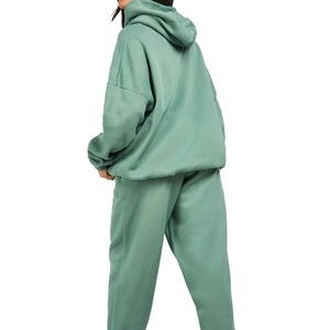 Conjunto Deportivo de Dos Piezas para Mujer, Invierno, Color Sólido, Corte Regular, 100% Algodón, Ecológico, Transpirable, para Correr y Entrenar - Product Image 4