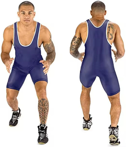 High Quality Polyester Customizable Printed Moisture-Wicking Breathable Professional Weightlifting Uniforms for Men Wrestling - Product Image 3