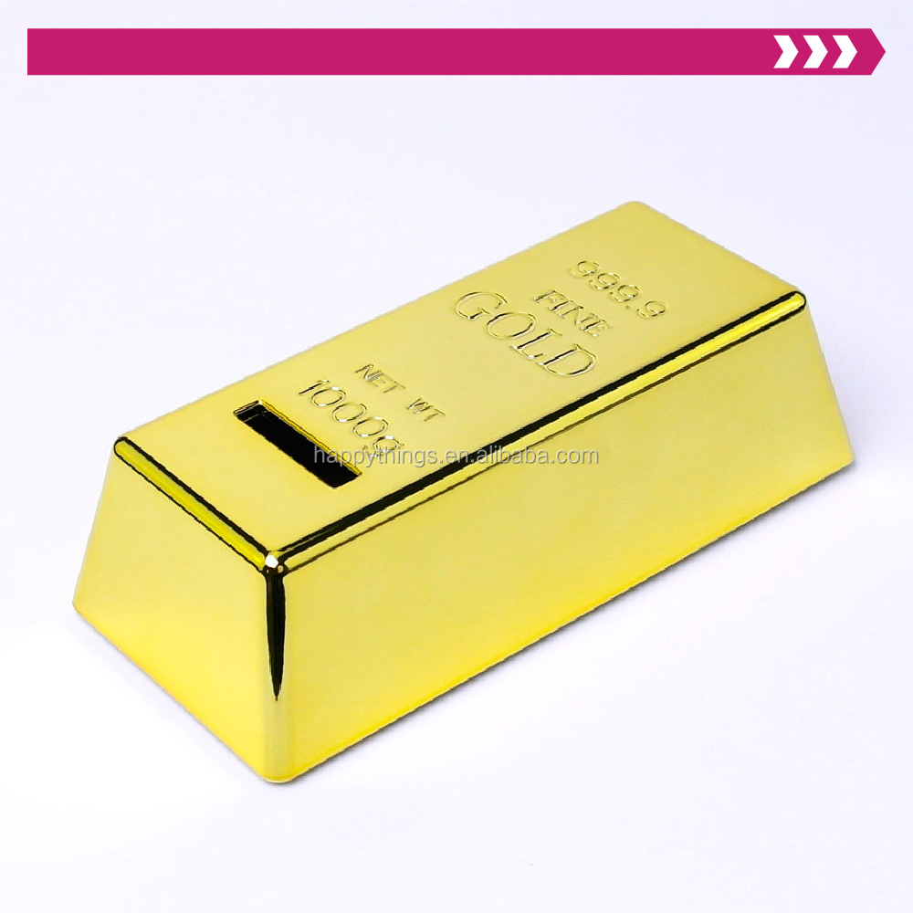 Nieuwigheid Lage Moq Gold Bullion Goldbrick Munt Bankier Goud Geld Doos