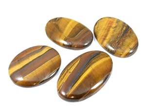 Cabujón de Ojo de Tigre Amarillo Natural Pulido, Gema Suelta de Forma Ovalada y Libre, Piedra de Diseño para Anillos de Plata, Colgantes y Joyería - Product Image 1