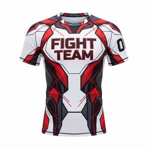 Camiseta Rashguard Personalizada de Compresión, Transpirable, UPF50, Anti-UV, Ecológica, de Secado Rápido, de Poliéster/Nailon, para Hombre, Manga Larga, para Adultos, para MMA - Product Image 1