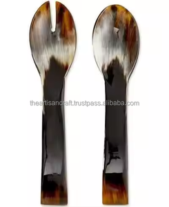 ช้อนฮอร์นธรรมชาติสำหรับการฟื้นฟูประวัติศาสตร์การใช้ชีวิตที่เป็นมิตรกับสิ่งแวดล้อมและการแสดงงานฝีมือแบบดั้งเดิมโดยงานฝีมือช่างฝีมือ - Product Image 1