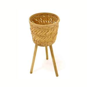 Soportes de bambú natural para plantas de interior, soporte de trípode hecho a mano de excelente calidad. - Product Image 1