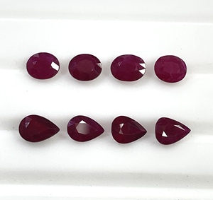 100% Natural African <b>Ruby</b> Heated 5x6mm Calibrated Oval Pear Cut Pinkish Red Color 21.97 Cts. Loose Gemstone for Jewellery Making - Product Image 2