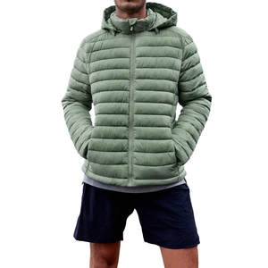 Nouvelle conception de veste matelassée imperméable à col montant en toile personnalisée pour hommes, hiver - Product Image 5