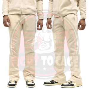 2026 Custom Logo Men's Lightweight Fleece Flare Sweatpants for Color <b>Stacked</b> <b>Joggers</b> Casual Breathable Streetwear Baggy - Product Image 4