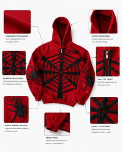 Hoodie surdimensionné personnalisé avec logo pour femmes, Spyder Hoodie 5+ tailles, respirant, épais, manches longues, 1.1 - Product Image 5