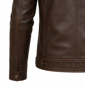 Premium Genuine <b>Leather</b> <b>Jacket</b> Wholesale OEM ODM Custom Design Men’s Fashion Biker <b>Jacket</b> Factory Supplier Export Quality - Product Image 6