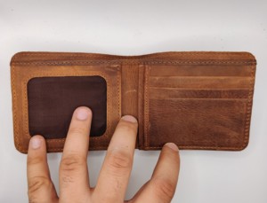 Premium Men's Designer <b>Wallet</b> Custom Logo Genuine Leather Card Holders <b>RFID</b> Multi Slots Fold Closure Short Wholesale Customized - Product Image 2