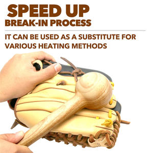 Wholesale Baseball Glove Break In <b>Tool</b> Professional Wooden Mallet Handmade Wooden Baseball Mitt Softening Mallet - Product Image 3