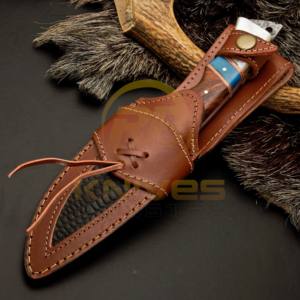 Cuchillo de Caza Personalizable DIY OEM de Acero de Damasco con Mango de Hueso - Cuchillos RB de 8 Pulgadas de Longitud Total, Garantía de 3 Años, Cuchillo Premium - Product Image 6