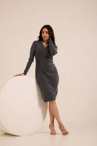 Haut à col montant en tricot à manches longues, couleur unie, ajusté, décontracté, pour l'automne - Product Image 4