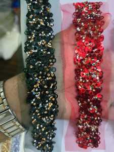 Chaîne de strass colorée et dense, garniture à dos plat à coudre, chaîne de cristaux pour mariage, applique brodée en ABS, colle pour vêtements - Product Image 3