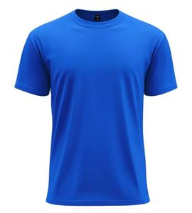 T-shirt uni pour homme, 180 grammes, teinture unie, respirant, séchage rapide, col rond, manches courtes, tricoté, vêtement décontracté, fitness - Product Image 6