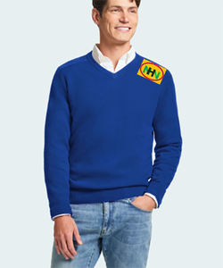 Pulls personnalisés pour hommes à col montant zippé, fins, anti-plis, doux, tricotés, à manches régulières, avec poignets et ourlet côtelés, imprimé numérique - Product Image 4