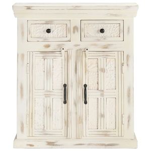 Aparador Mediano en Blanco, Madera de Mango Sólida y Madera de Ingeniería, Mueble Duradero y Elegante - Product Image 2