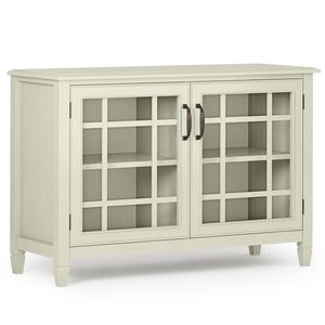 Mobile Basso Contenitore Bianco Antico Connaught per Soggiorno - Product Image 1