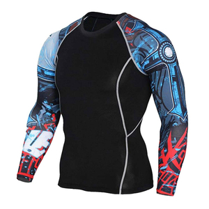 <b>Men's</b> Long Sleeve <b>Compression</b> Shirts & Base Layer Legging <b>Tights</b> Custom Made Fitness Workout Athletic 2 Piece Set <b>For</b> <b>Men</b> - Product Image 2