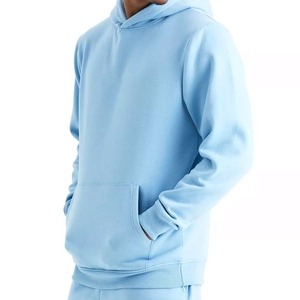 ชุดวอร์มผ้าฝ้ายสีม่วงแบบ unisex เสื้อฮู้ดมีซิป กางเกงจ็อกกิ้ง สีพื้น ทรงหลวม แขนยาว สวมใส่สบายๆ สำหรับฤดูใบไม้ร่วง - Product Image 5