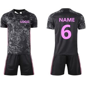 ชุดเครื่องแบบฟุตบอล,ชุดฝึกซ้อมฟุตบอลทีมฟุตบอลโลกสีดำทอง - Product Image 2